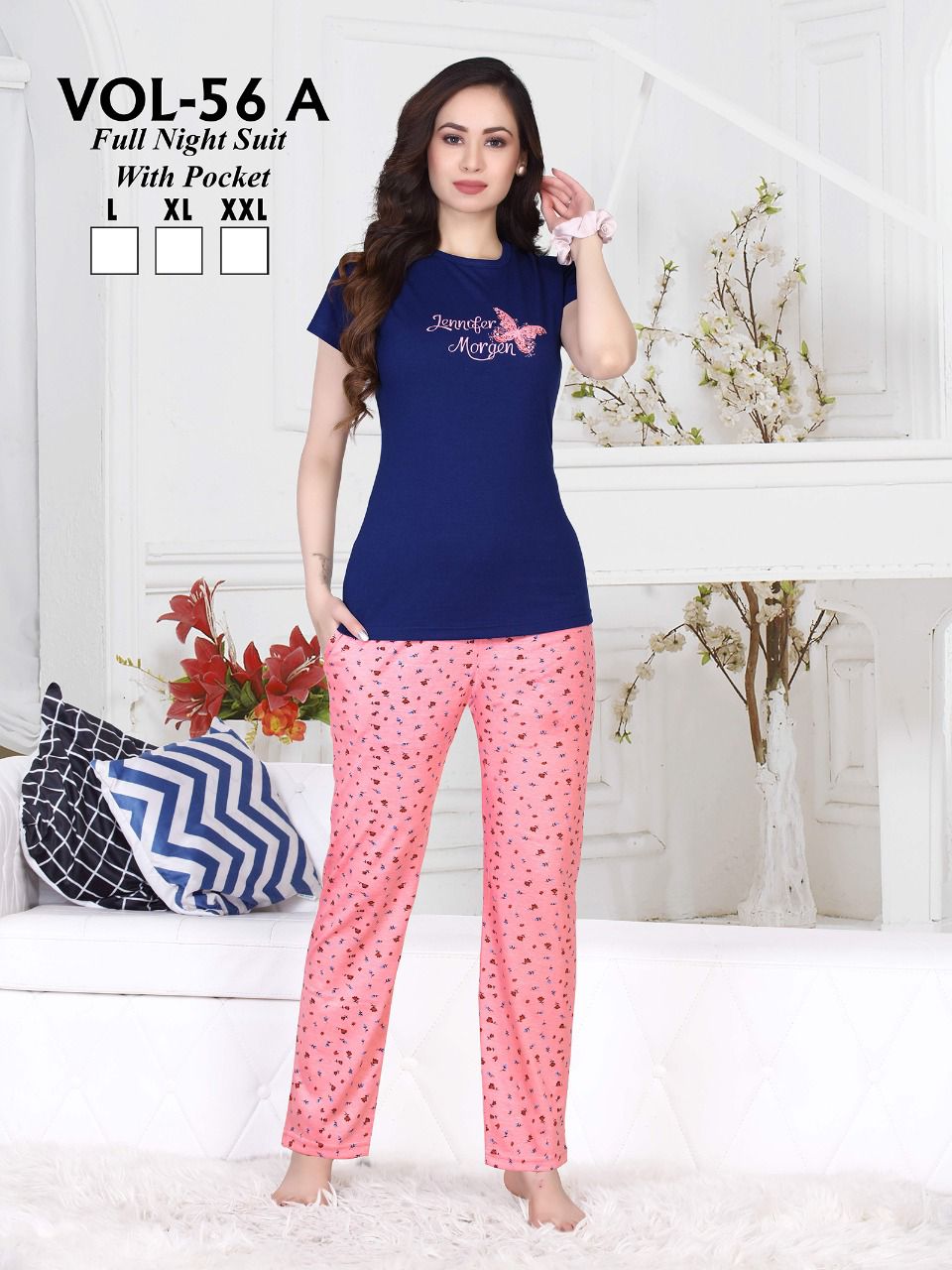 Ft New 56 A Shinker Night Suit Cotton Wholesale Night Suit Collection